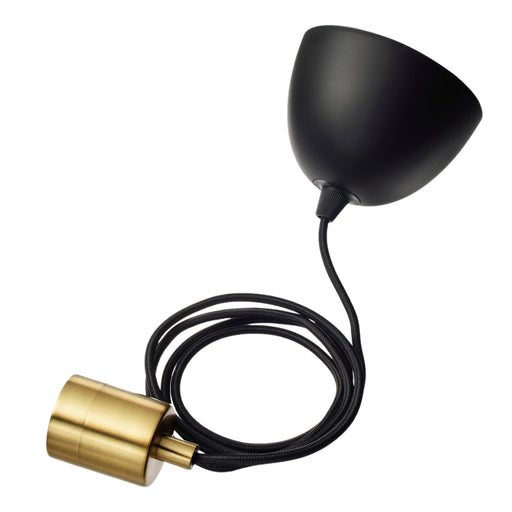 SKAFTET cord set in brass-plated textile finish, full product view