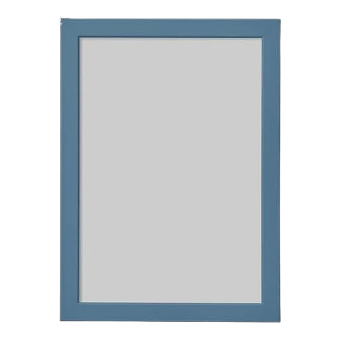 IKEA FISKBO frame in dark grey-blue, 21x30 cm (8 ¼x11 ¾"); minimalist rectangular design with smooth finish – ideal for displaying certificates, photos, or artwork in modern home or office decor - 20584930