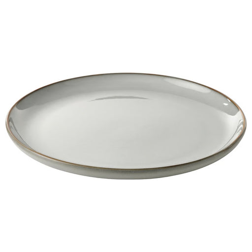 IKEA GLADELIG 25 cm stoneware plate in soft grey finish