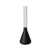 IKEA BJÖRKSPIREA black tube-shaped LED decoration light with cone base and clear glass tube on white background #70530143