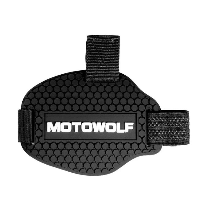 Black textured strap with 'Motowolf' logo on a white background