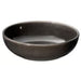 Empty dark grey ceramic bowl with glossy interior and matte exterior, showcasing the minimalist design of IKEA GLADELIG-70607948