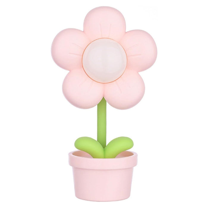 Digital Shoppy Mini Flower Night Lamp, Pink - Cute Bedside & Ambient Decor Light