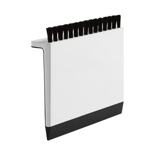 White and black brush with bristles on a white background