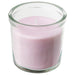 IKEA LUGNARE scented candle in pink glass with jasmine fragrance, 20-hour burn time – ideal for cozy home ambiance and decorative accents - 00502110