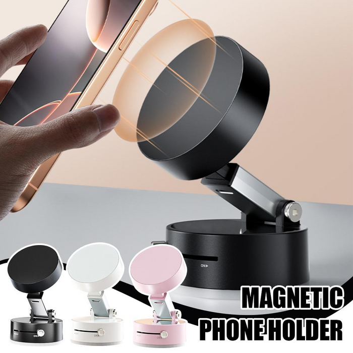 Digital Shoppy Foldable Magnetic Vacuum Car Phone Holder Foldable Suction Cup with Suction Cup Hands-Free Navigation for Smart Phone
