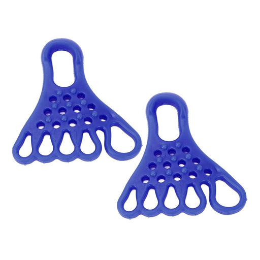 Blue toe orthosis – silicone toe separator with five loops and breathable web design for thumb valgus correction