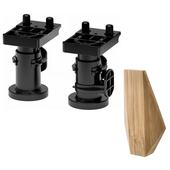 IKEA METOD Leg for cabinet, 8 cm with SKUGGIS Hook, bamboo6.4x11 cm