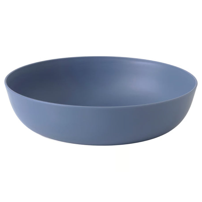 Blue ceramic bowl on a white background