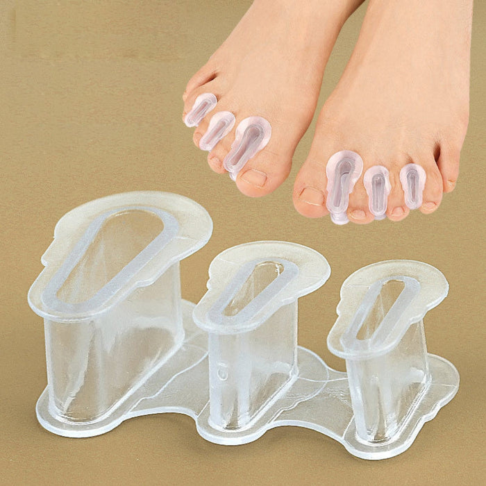 Digital Shoppy  Cuttable Two Rings Foot Care Silicone SEBS Gel Big Toe Straightener Hallux Valgus Bunion Orthopedic Toe Separator