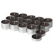 IKEA SILKESTRÄD scented tealights in brown metallic holders, leather and vanilla fragrance; 3.5-hour burn time per candle – 30-pack set ideal for cozy ambiance and home fragrance layering - 20570551
