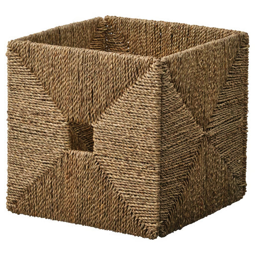 IKEA KNIPSA handwoven seagrass basket, 32x33x32 cm
