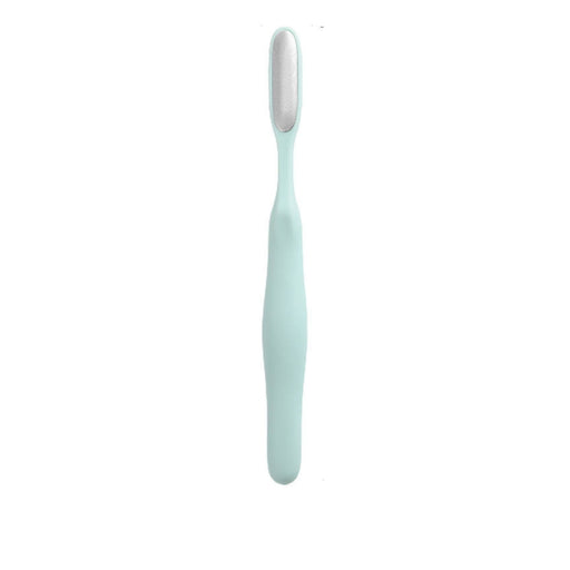Light blue toothbrush on a white background