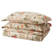 Floral patterned duvet set on a white background