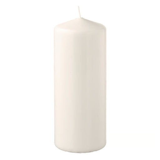 White candle on a white background