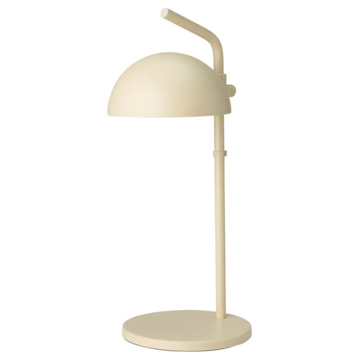 IKEA SOMMARLANKE decorative table lamp in beige; minimalist design with soft fabric shade and warm ambient glow – ideal for bedside, living room, or cozy reading nook - 20544821
