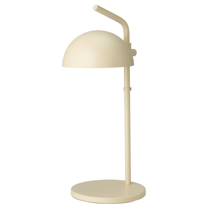IKEA SOMMARLANKE decorative table lamp in beige; minimalist design with soft fabric shade and warm ambient glow – ideal for bedside, living room, or cozy reading nook - 20544821