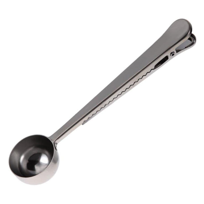 Digital Shoppy 2-in-1 Coffee Clip Spoon – Stainless Steel Scoop with Bag Sealing Clip