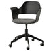 Gray office chair with black base on a white background