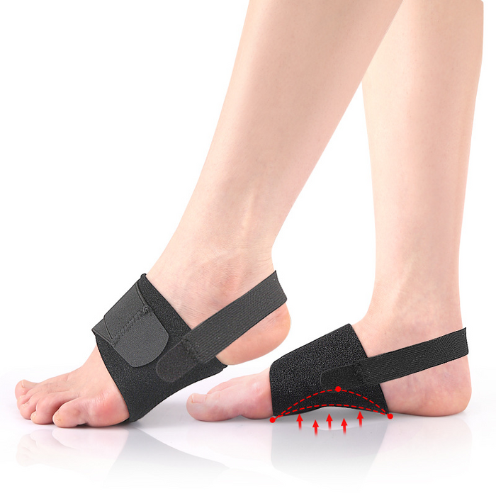 Digital Shoppy Men's And Women's Flat Foot Bow Foot Cushions, Black