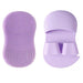 Purple silicone face and baby bath scrubber, 2pcs; mini finger glove design with soft bristles and dual loops – gentle cleansing for sensitive skin – 860000022226113652836