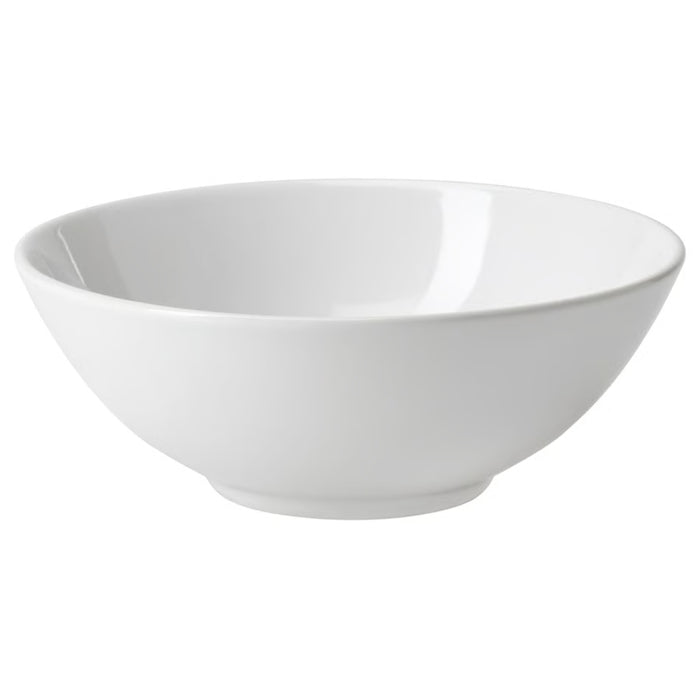 IKEA GODMIDDAG Bowl, white, 16 cm (6 ½ "), plain ceramic bowl with glossy finish on white background - 40585028