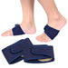  blue  Arch Support Brace worn by a person on a white background