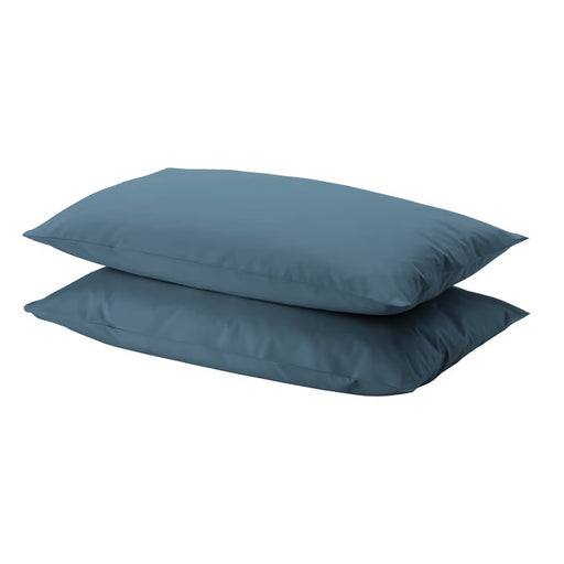 Two blue pillows on a white background
