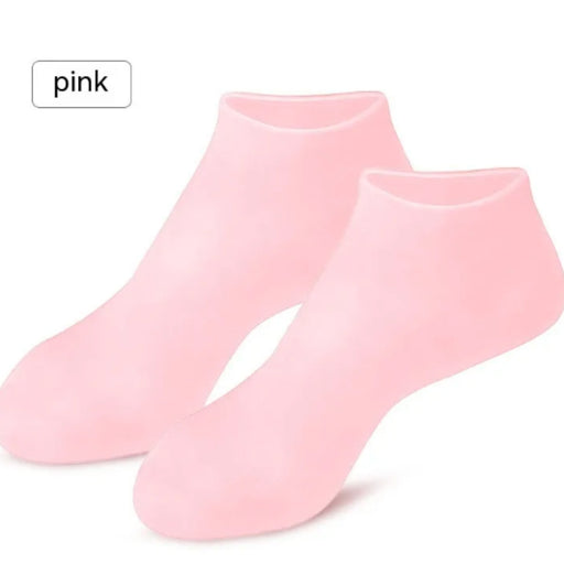 Elastic moisturizing foot care socks for dry and cracked heels