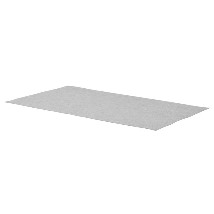 Rectangular gray mat on a white background