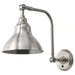 IKEA ANKARSPEL wall lamp in brushed pewter finish with dome shade, swivel arm, and round base plate
