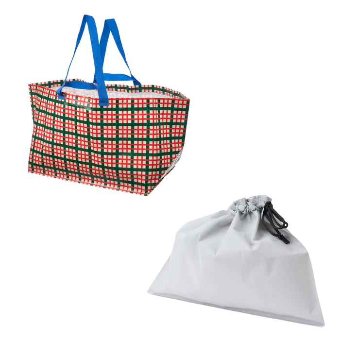 IKEA VINTERFINT Carrier bag, 55x37x35 cm/71 & AJÖSS Waste sorting bag,56x43 cm/22 l (22x17 "/744 oz)