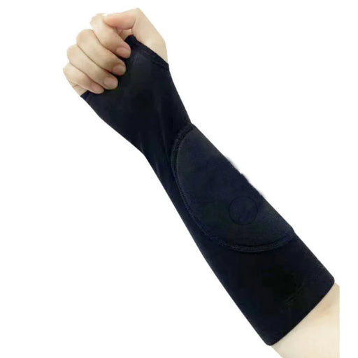 Black arm brace on a white background