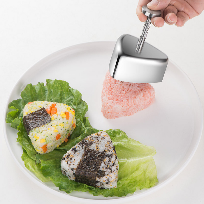 Compact triangle rice mould for meal prep - dishwasher safe kitchen gadget