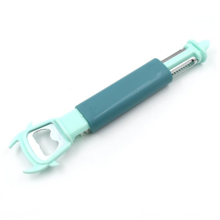 Digital Shoppy 3-in-1 Fruit Knife & Peeler – Portable Kitchen Tool with Bottle Opener - Bean Green