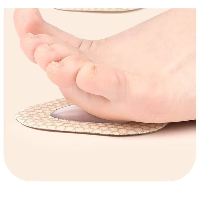 Digital Shoppy Metatarsal Pads & Heel Cushions Soft Gel Self-Adhesive Shock-Absorbing Non-Slip Unisex Foot Insoles for Forefoot Support (beige)
