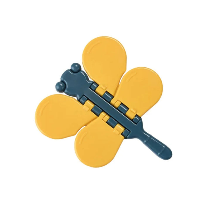 Digital Shoppy Window Lock for Kids – No-Drill Anti-Pinch Safety Clip, Yellow/Blue