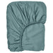 Teal fitted sheet on a white background
