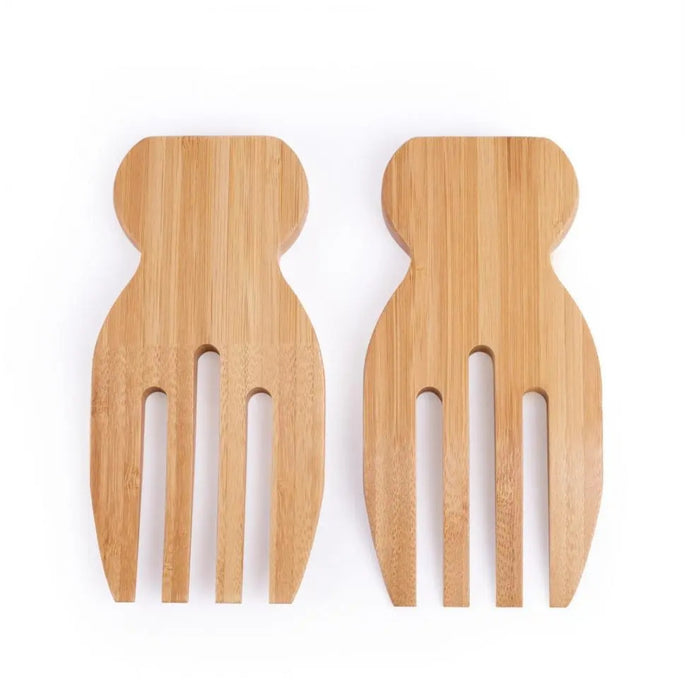 Digital Shoppy Bamboo Salad Blender Tools –Tossing & Mixing Utensils (Set of 2)