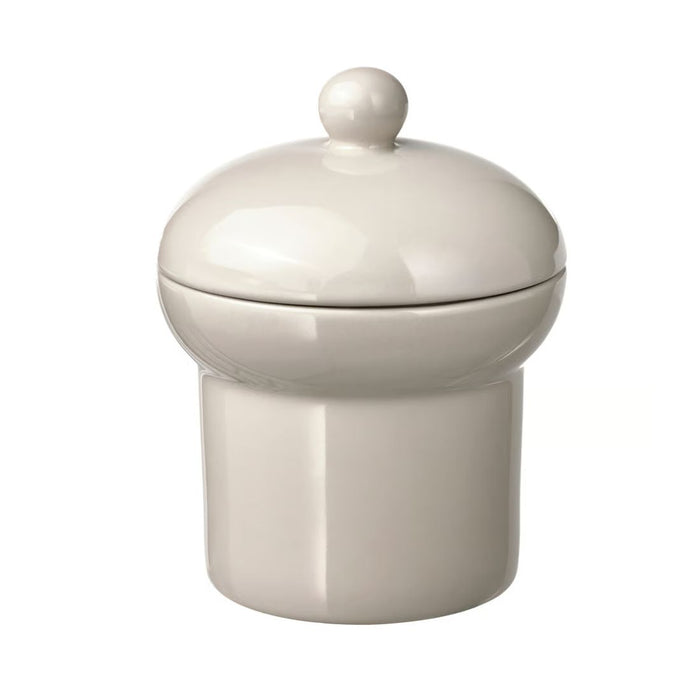 IKEA SPINNARHAJ Jar with lid, off-white, 13 cm (5 ")