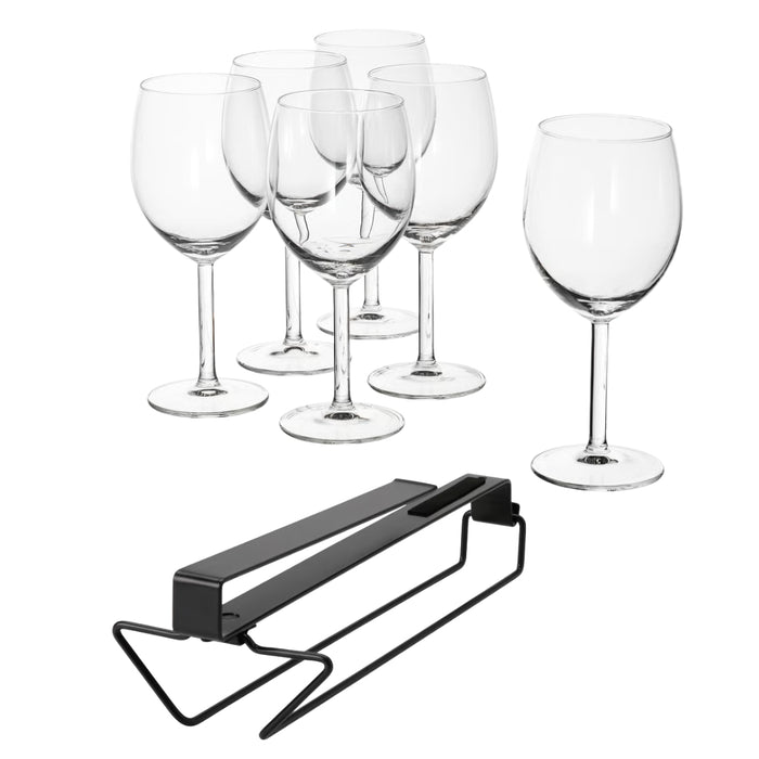 IKEA Smart Home Set: PÅLYCKE Clip-on Rack & SVALKA Wine Glass 6-Pack