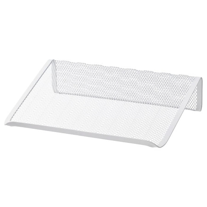 White mesh magazine holder on a white background