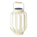White lantern with solar panel on a white background