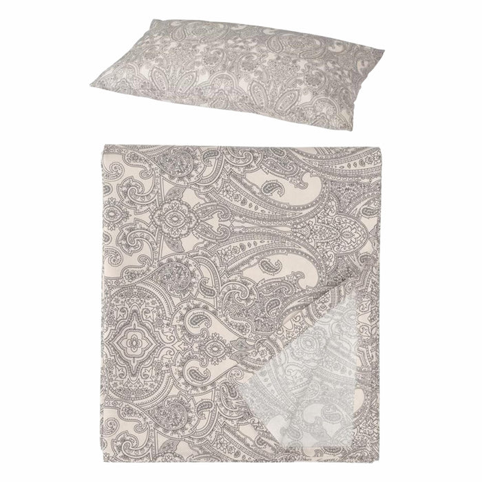 IKEA JÄTTEVALLMO Bedding Set: Paisley Flat Sheet (150x260cm) & Pillowcase (50x80 cm)