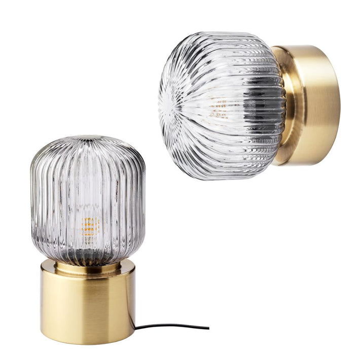 IKEA SOLKLINT Brass & Glass Lighting Collection - Complete Table & Wall Lamp Set
