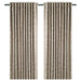 IKEA HÄCKBERBERIS room darkening curtains in beige, shown hanging from black rod with subtle vertical rectangular pattern, 145x250 cm size