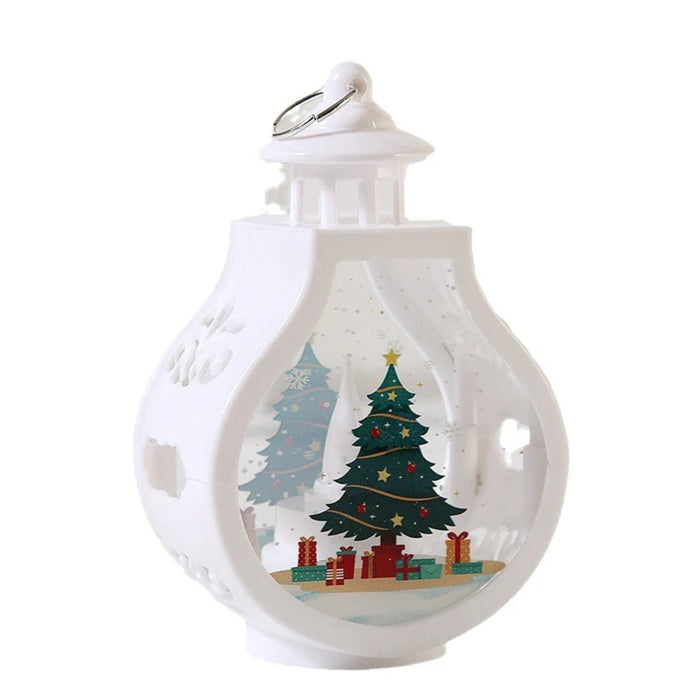 Digital Shoppy LED Christmas Candle Lamp, White Shell Tree Ornament - Decorative Light