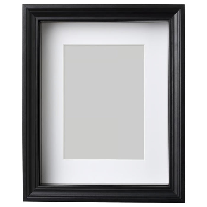 Black picture frame on a white background
