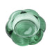 Green glass knob on a white background