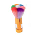Colorful acrylic crystal handle nail dust brush with soft nylon bristles for manicure cleaning